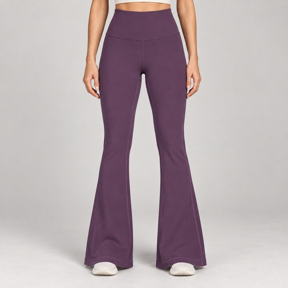 Lululemon Groove Super High-Rise Flared Pant Purple Nulu Yoga Leggings Size 0